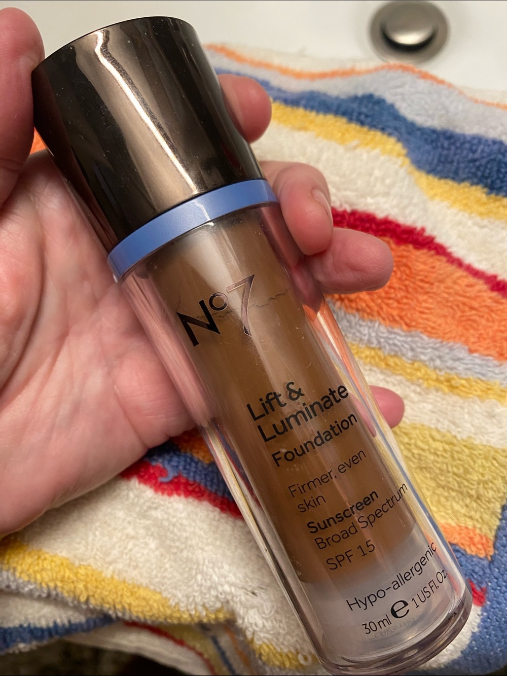 New Lift&luminate  N7 Deep dark tan  Shade  Foundation 30 ml